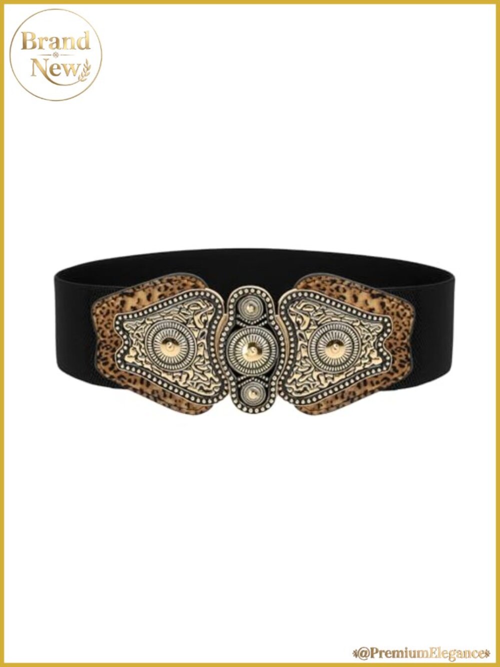 Antique Buckle Elastic Waist Belt